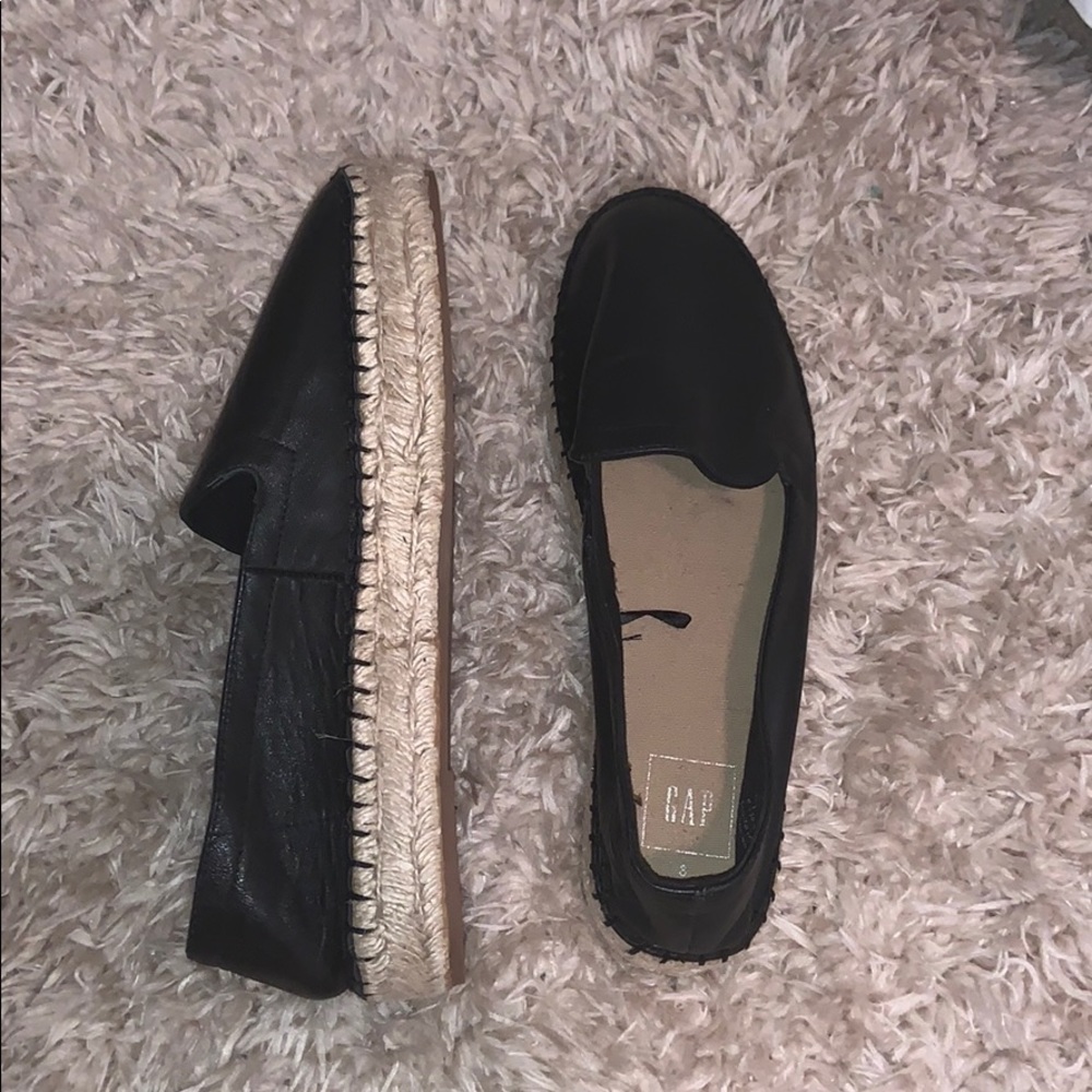 NWOT genuine leather espadrille loafers